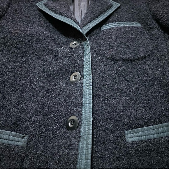 Prague II Italian Black Tuxedo Blazer Jacket Size 6 Sherpa Business Casual - Picture 7 of 16